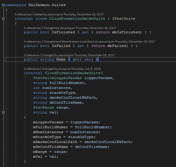 Control de versiones de Unity con Visual Studio CodeLens
