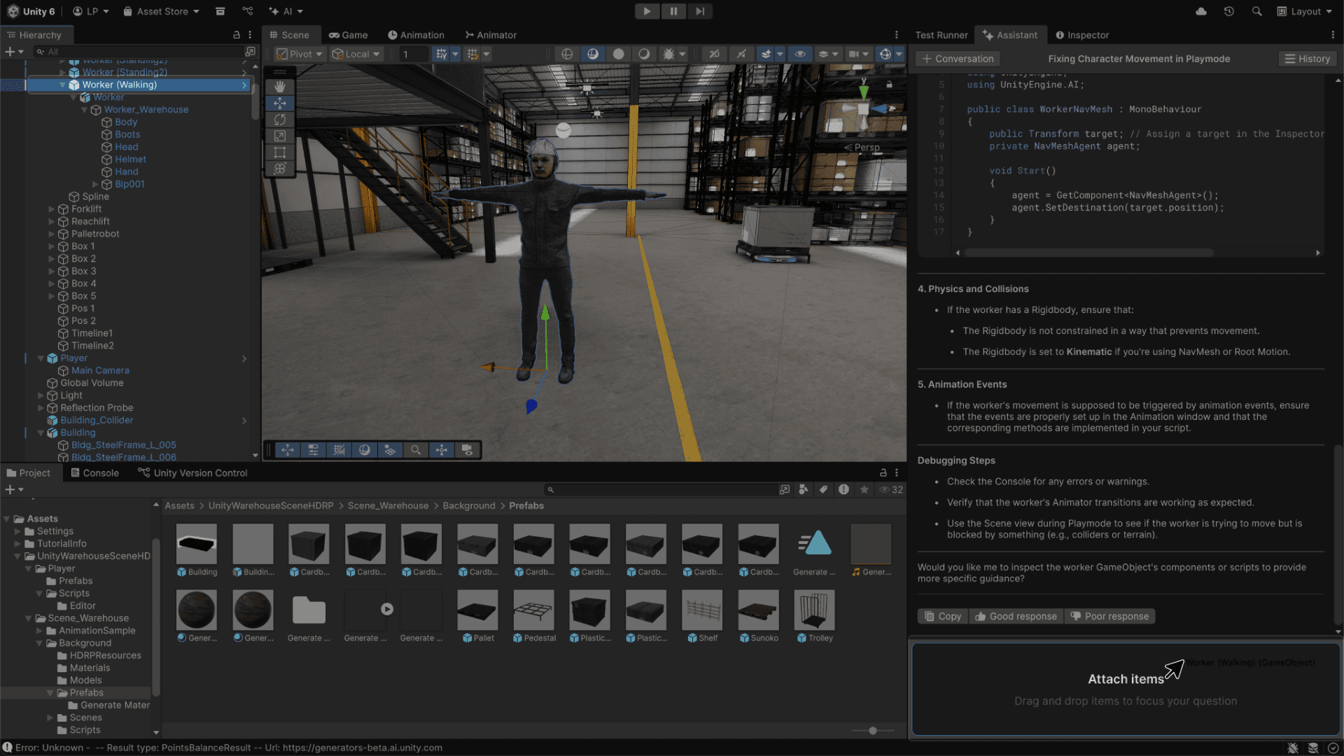 Drag and drop in the Unity Editor